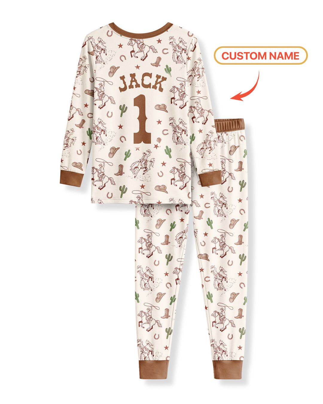 Personalized My First Rodeo Bamboo Two Piece Long Sleeve Pajama Set