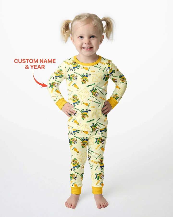 My First World Cup Bamboo Two Piece Long Sleeve Pajama Set