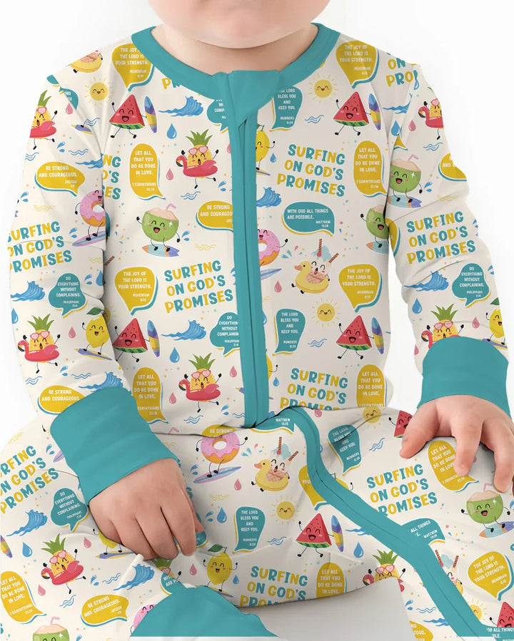 Summer Fruits Surfing On God's Promises Bamboo Convertible Zippy