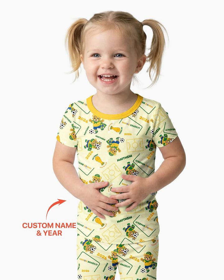 My First World Cup Bamboo Two Piece Short Sleeve Pajama Set