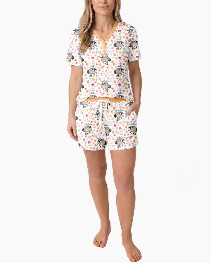 Be A Jimothy Family Matching Bamboo Women Short Sleeve Short Pajama Set