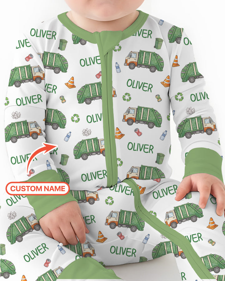 Custom Name Garbage Day Bamboo Convertible Zippy