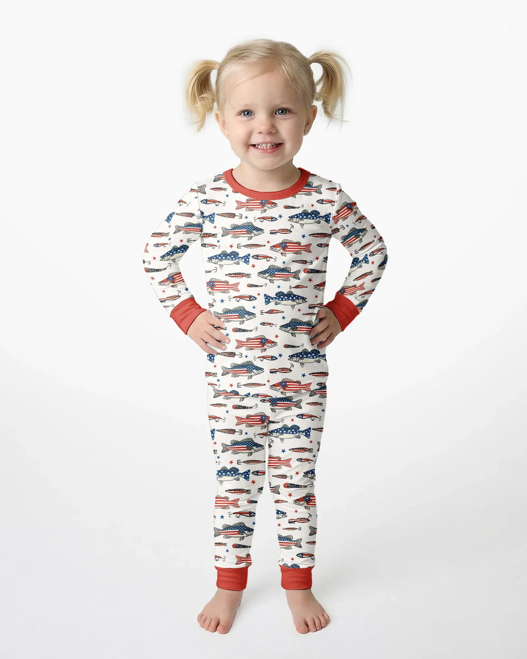 Hooked On Freedom Bamboo Two Piece Long Sleeve Pajama Set