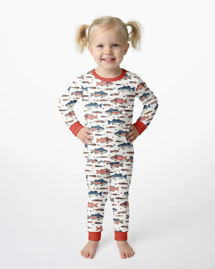 Hooked On Freedom Bamboo Two Piece Long Sleeve Pajama Set