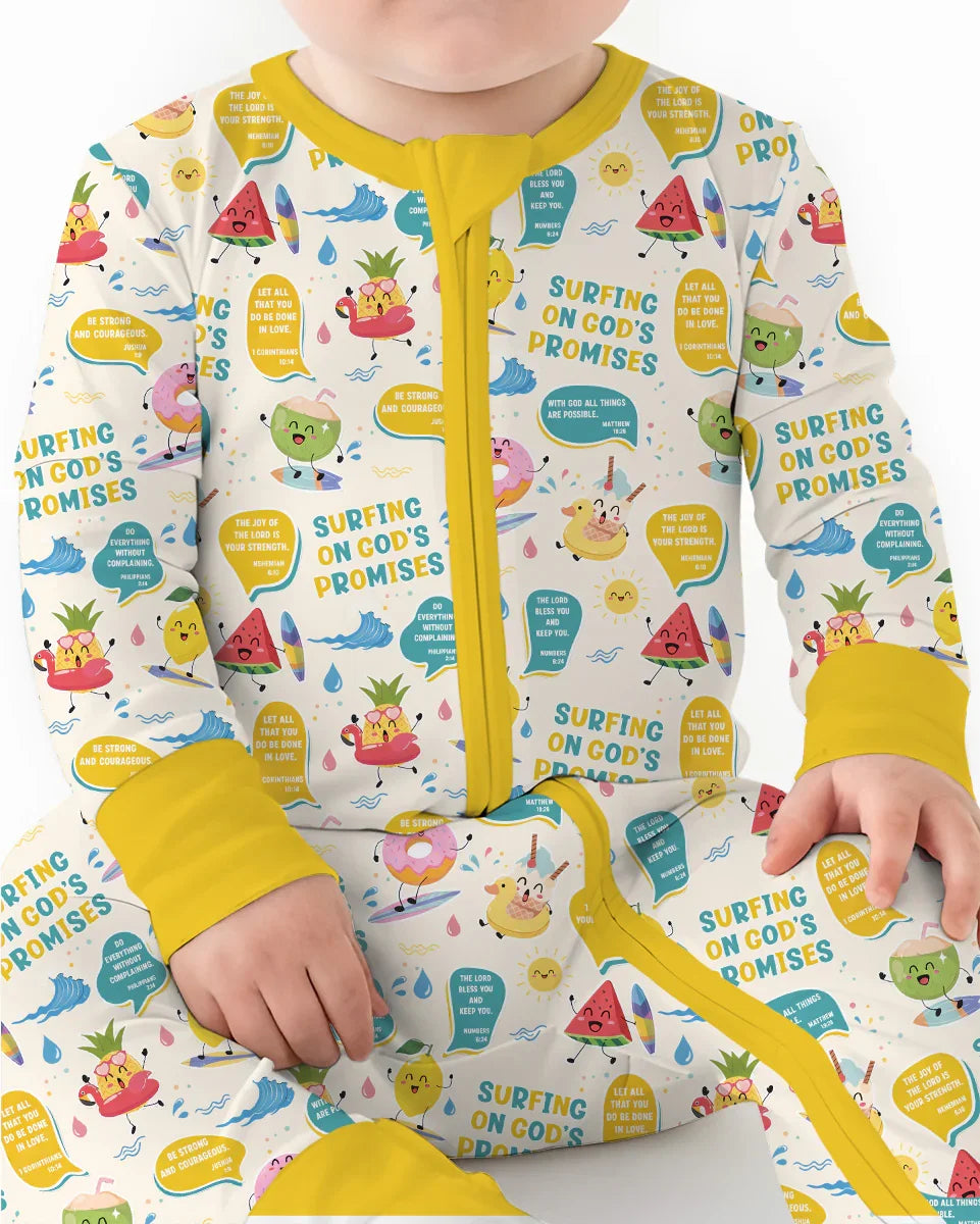 Summer Fruits Surfing On God's Promises Bamboo Convertible Zippy