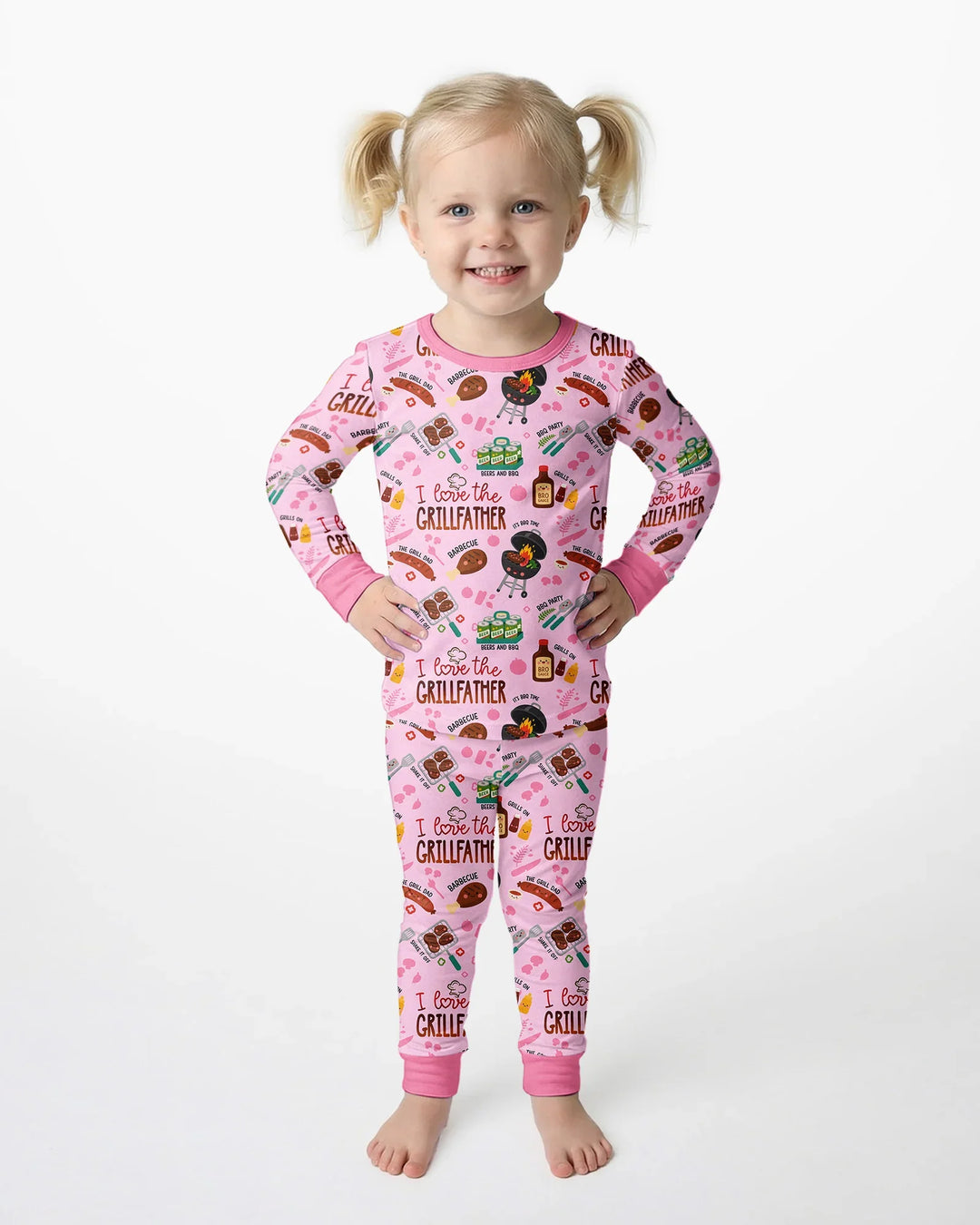The Grill Father Family Matching Bamboo Two Piece Long Sleeve Pajama Set