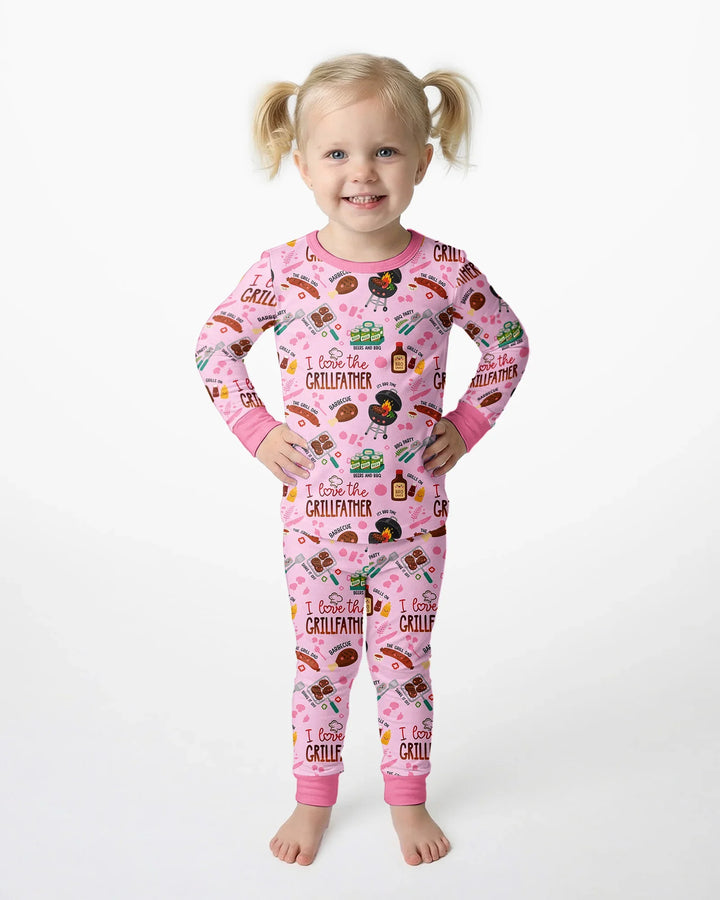 The Grill Father Family Matching Bamboo Two Piece Long Sleeve Pajama Set