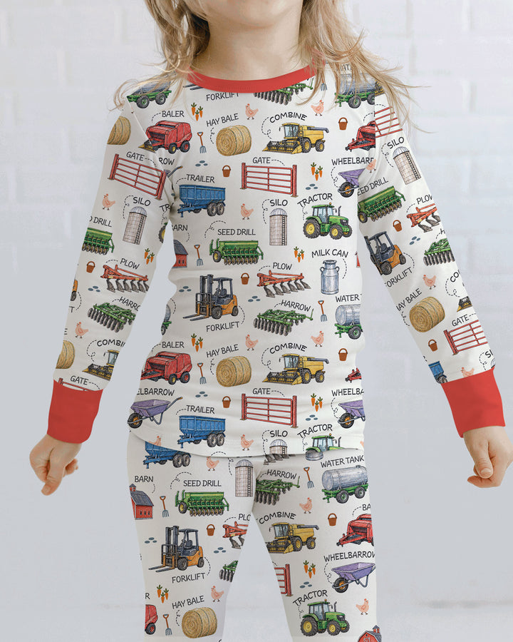 Little Farmer Bamboo Two Piece Long Sleeve Pajama Set
