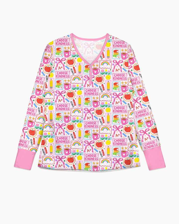 Kindness School Girl Bamboo Women Pajama Set