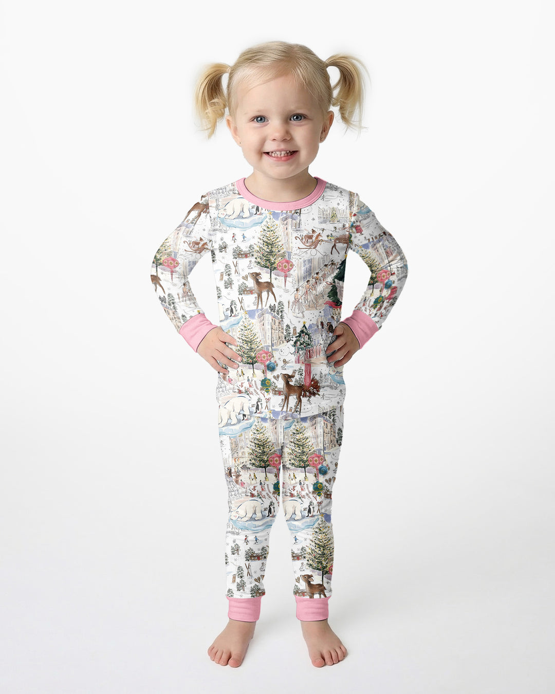 Enchanted Winter Wonderland Bamboo Two Piece Long Sleeve Pajama Set