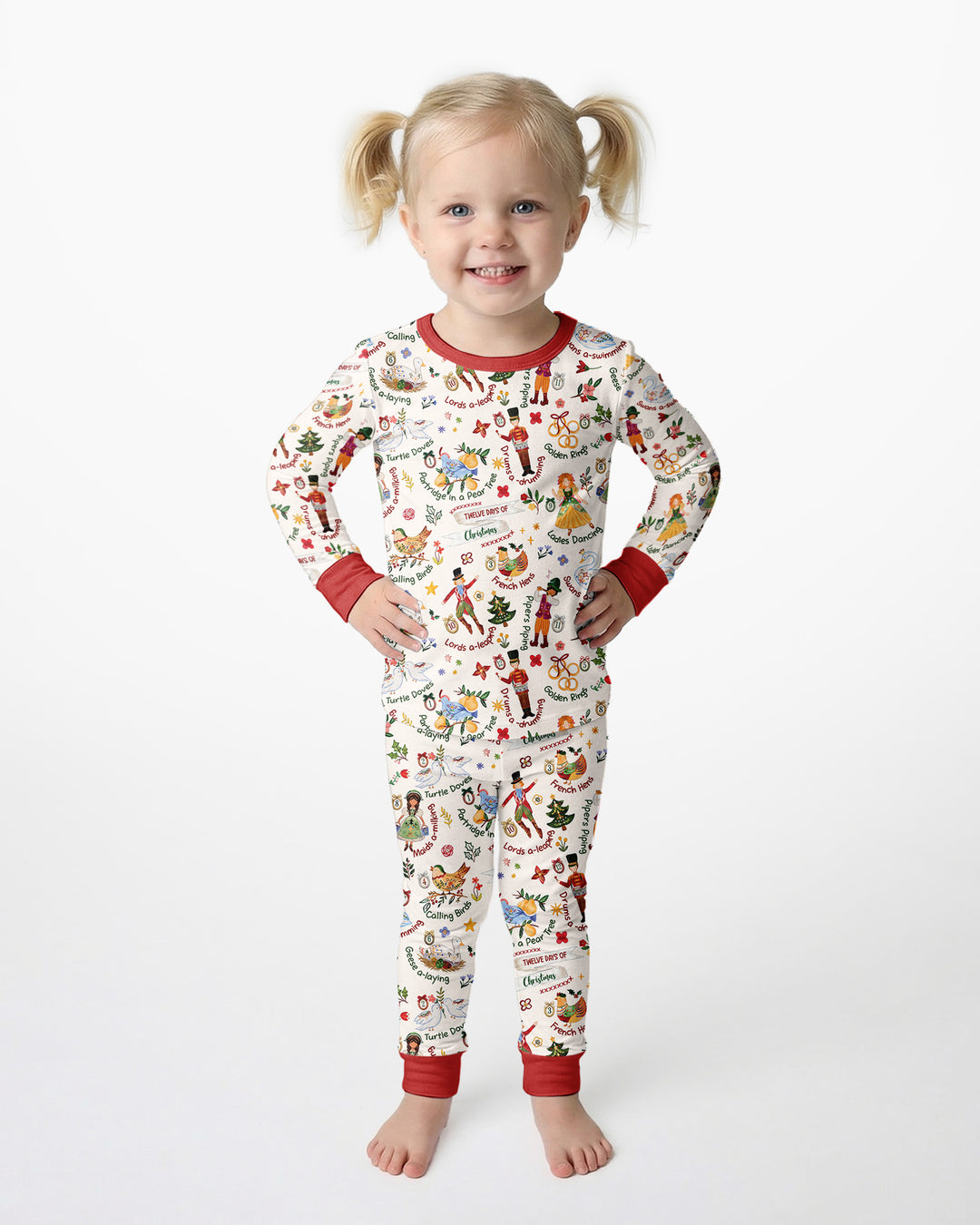 The 12 Days of Christmas Bamboo Two Piece Long Sleeve Pajama Set