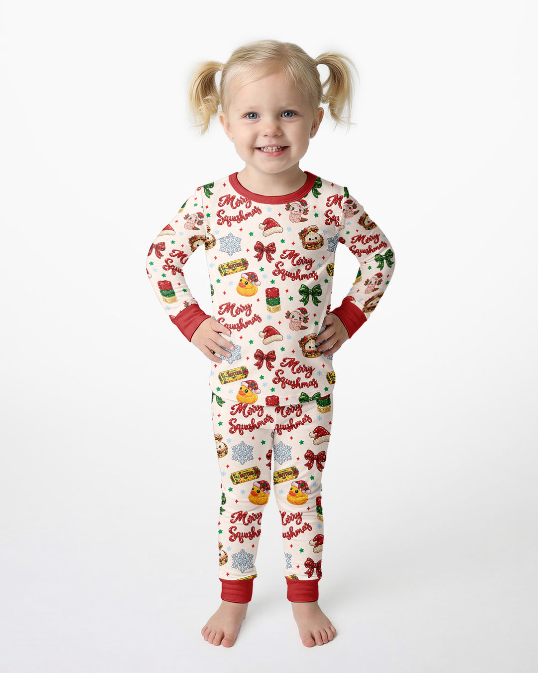 Merry Squishmas Bamboo Two Piece Long Sleeve Pajama Set