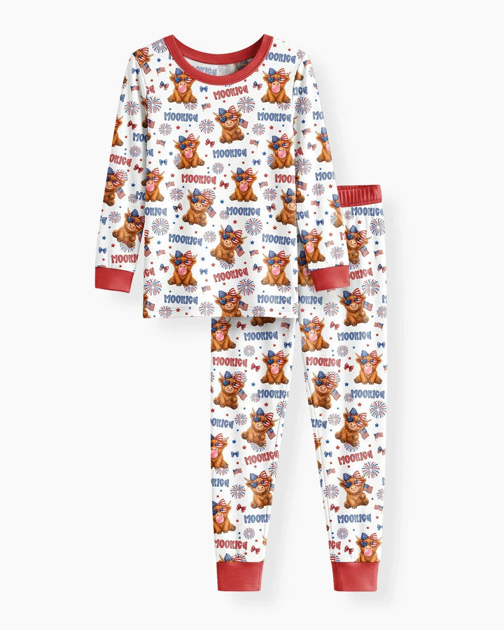 Moo-Rica Cowgirl Bamboo Two Piece Long Sleeve Pajama Set