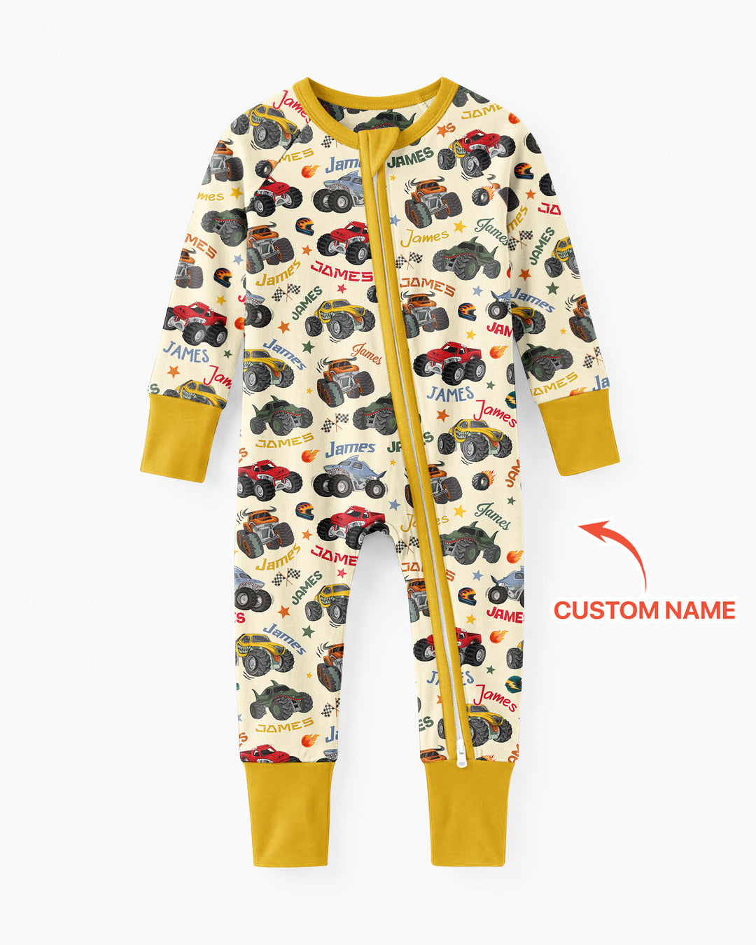 Personalized Monster Truck Bamboo Convertible Zippy