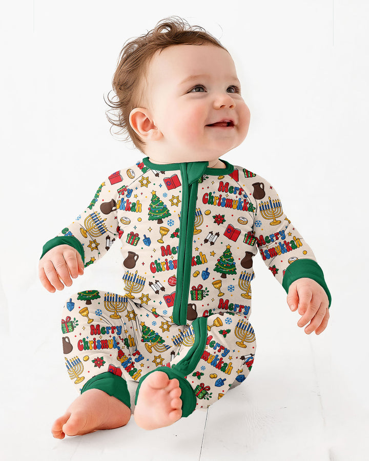 Merry Chrismukkah Bamboo Convertible Zippy