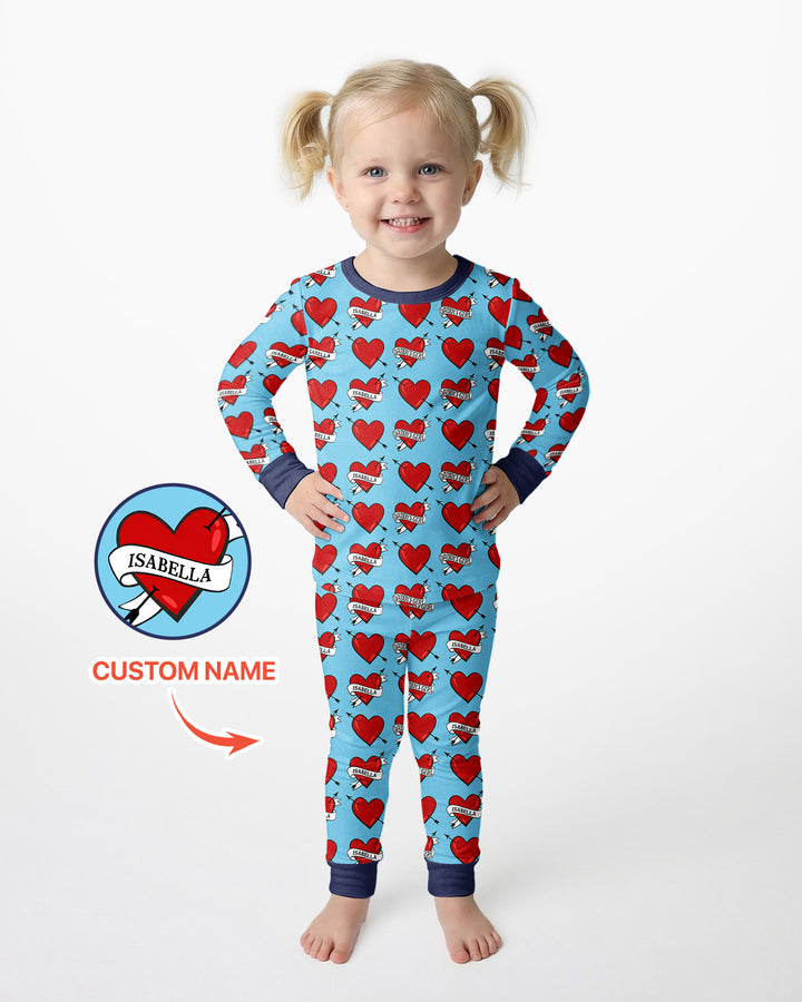 Dad's Kids Bamboo Two Piece Long Sleeve Pajama Set