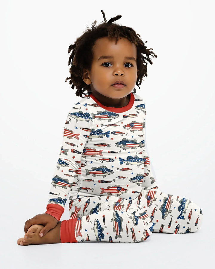 Hooked On Freedom Bamboo Two Piece Long Sleeve Pajama Set