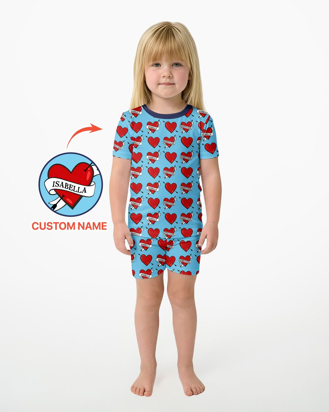 Dad's Kids Bamboo Two Piece Short Sleeve Shorts Pajama Set