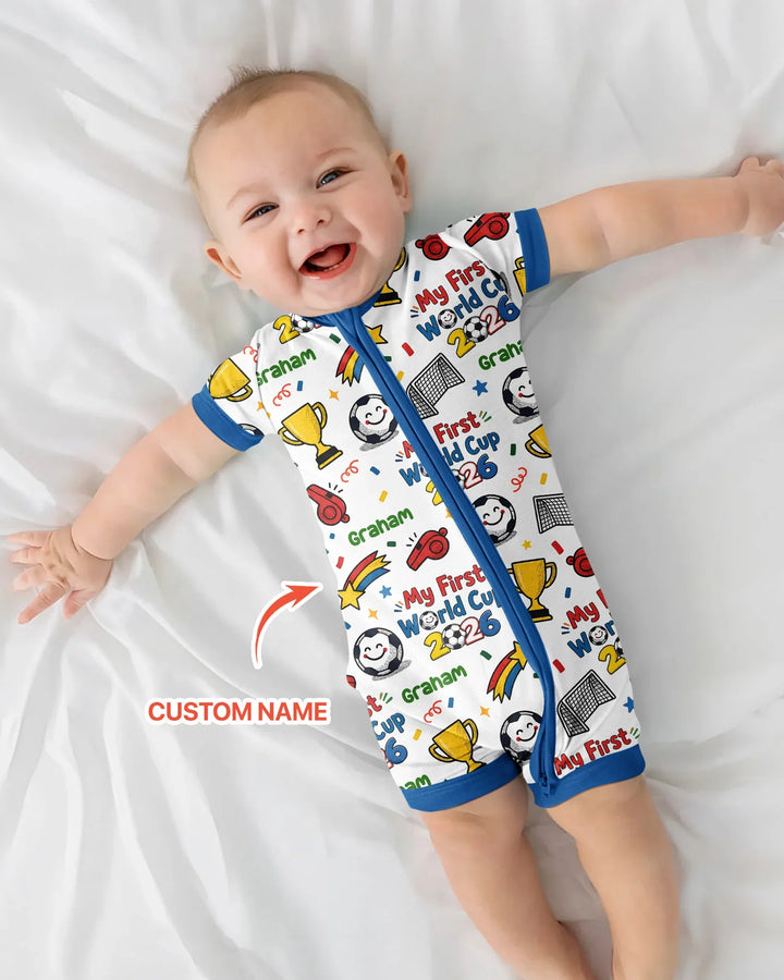 Custom Name My First Soccer Cup Bamboo Shorty Zippy