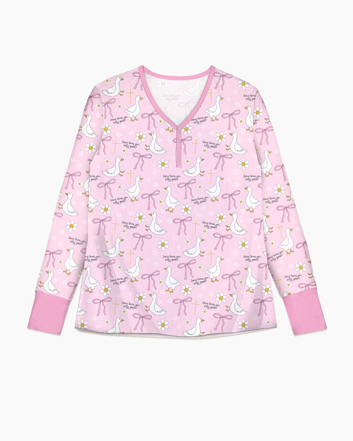 Jesus Loves You Silly Goose Bamboo Women Pajama Set