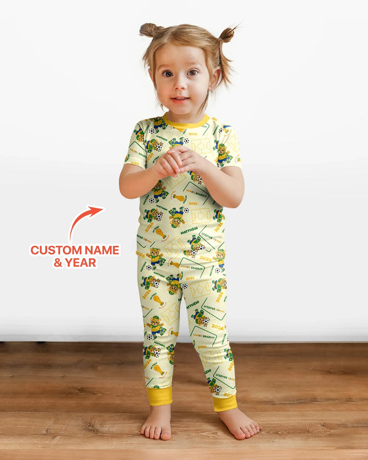 My First World Cup Bamboo Two Piece Short Sleeve Pajama Set