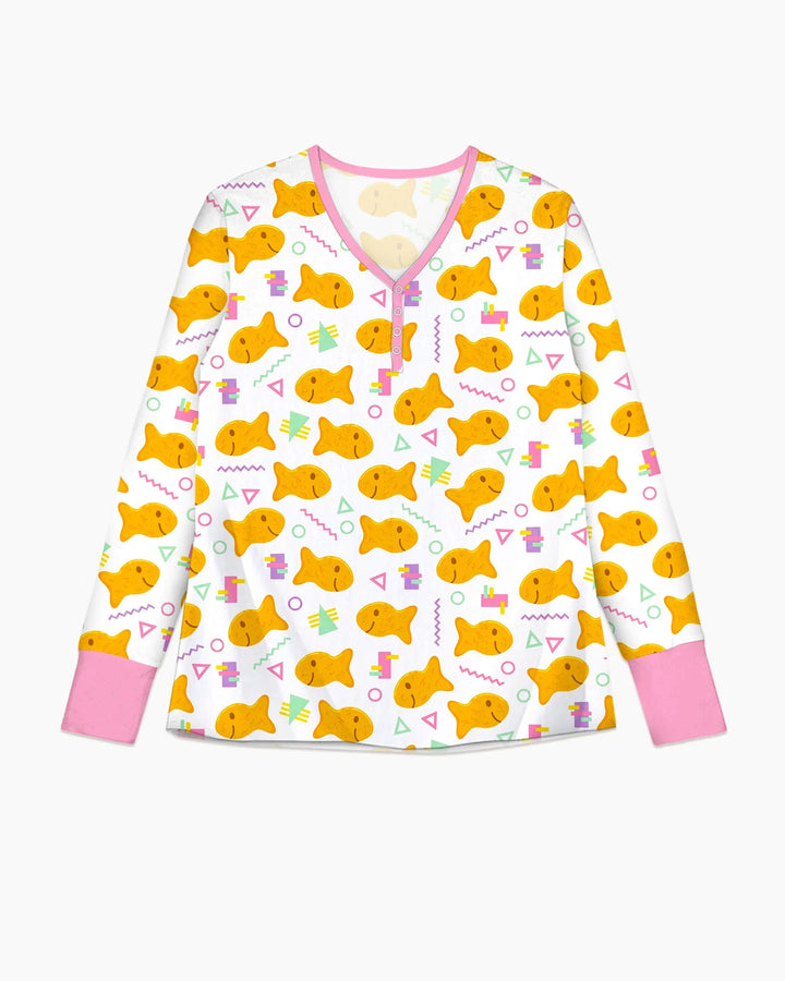 Cheesy Fishies Family Matching Bamboo Women Pajama Set