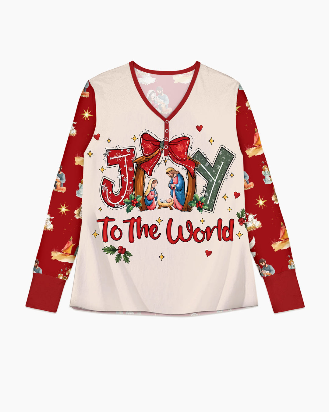 Nativity Joy To The World Bamboo Women Pajama Set