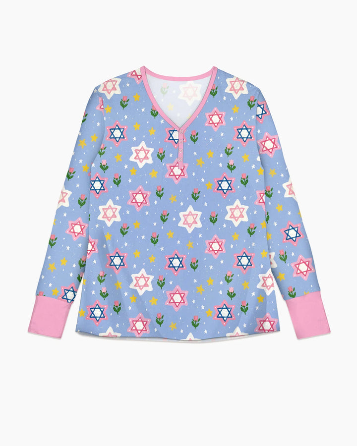 Starry Bloom Blessings Family Matching Bamboo Women Pajama Set