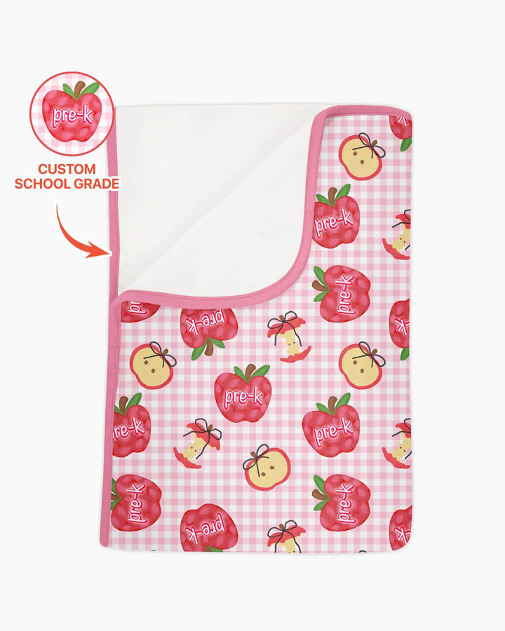 Custom School Grade Apple Days Bamboo Blanket