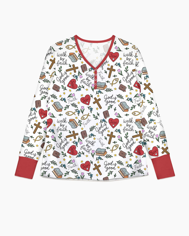 Love Jesus God Is Good Bamboo Women Pajama Set