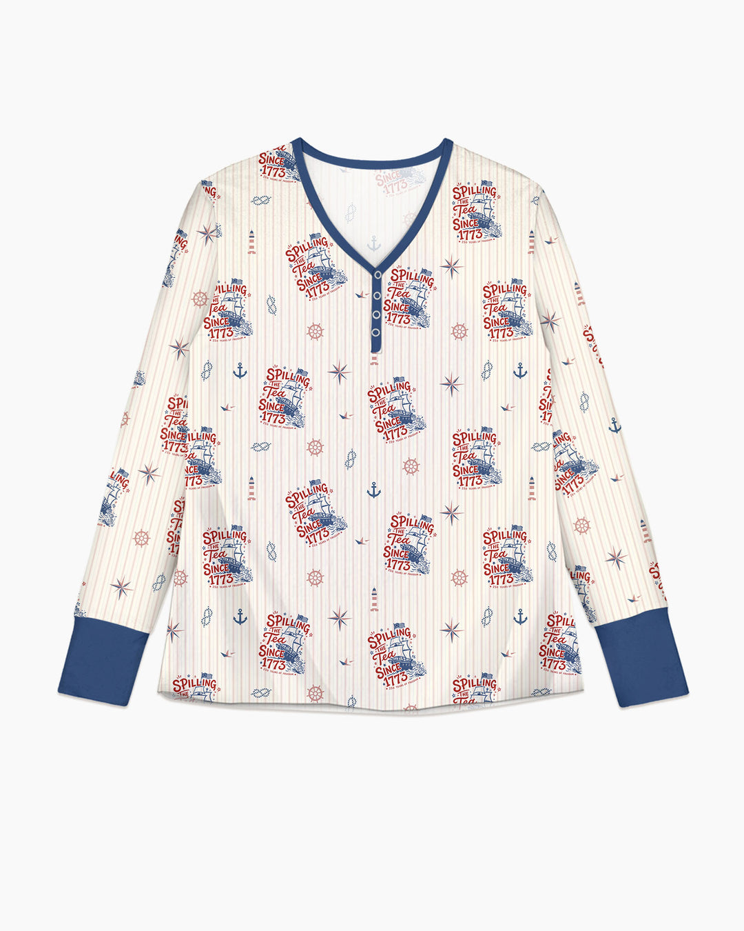 Spilling The Tea Since 1773 Family Matching Bamboo Women Pajama Set