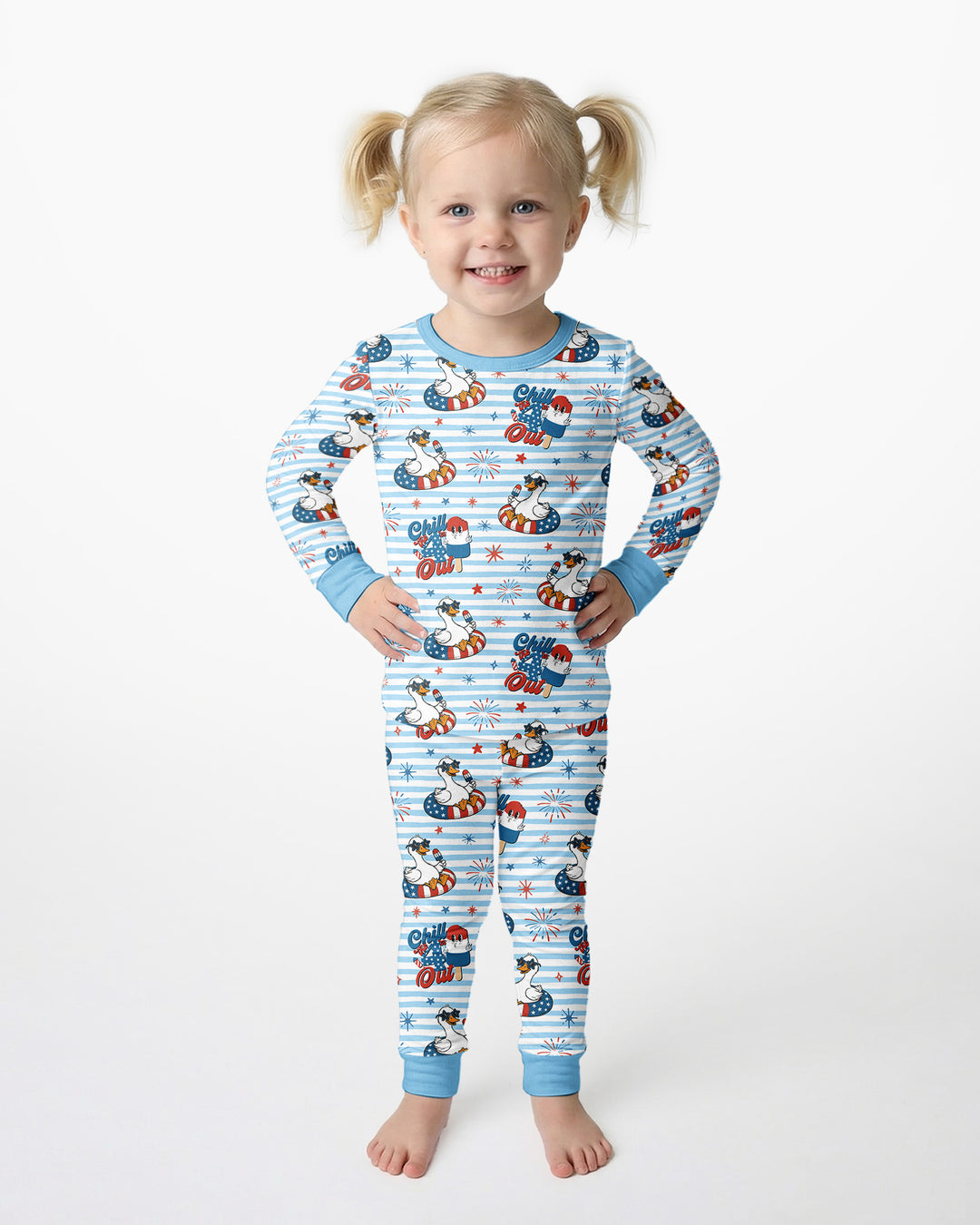 Chill the Fourth Out Bamboo Two Piece Long Sleeve Pajama Set