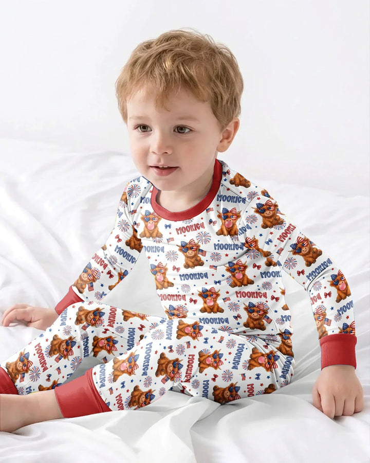 Moo-Rica Cowgirl Bamboo Two Piece Long Sleeve Pajama Set