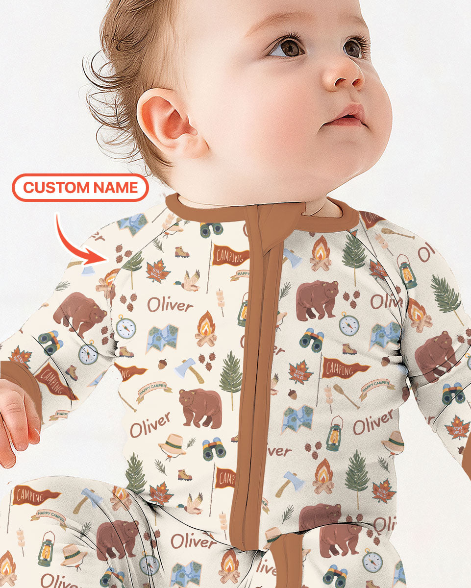 Custom Name Adventure Outdoors Bamboo Convertible Zippy