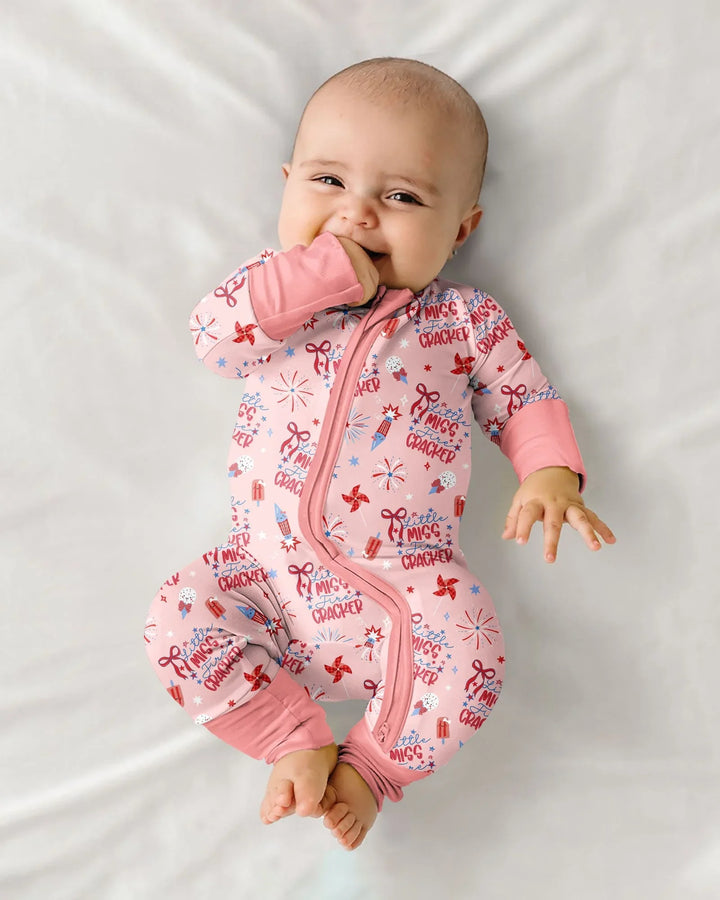 Little Miss Firecracker 4th July Bamboo Convertible Zippy