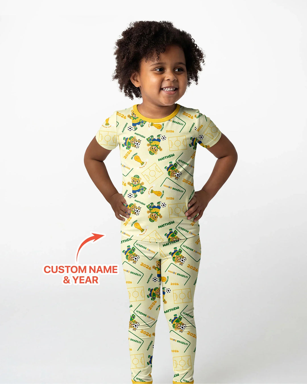 My First World Cup Bamboo Two Piece Short Sleeve Pajama Set
