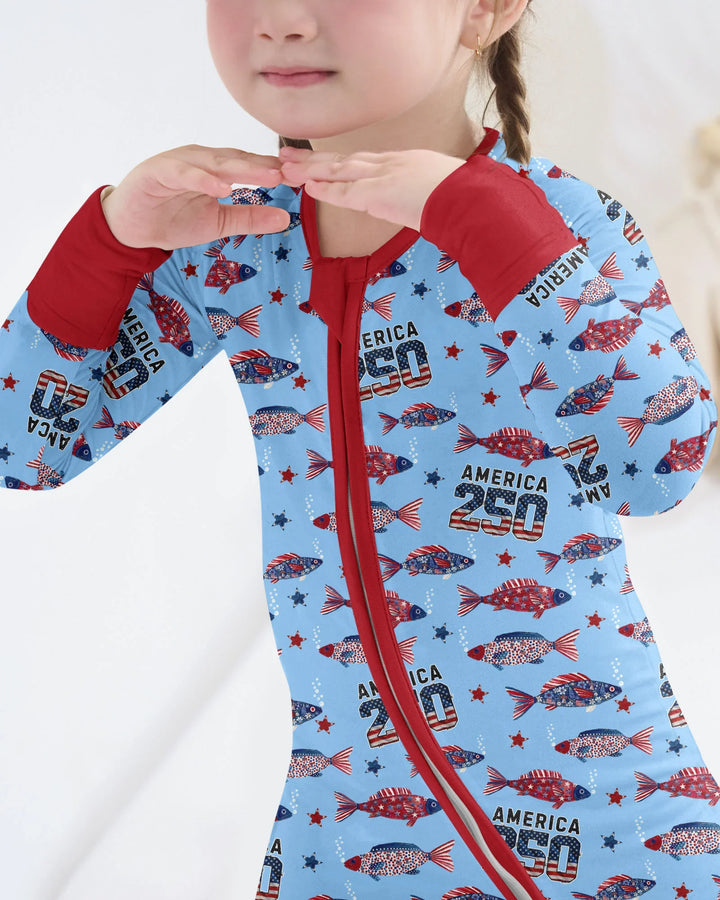 Stars and Stripes Fish Bamboo Convertible Zippy