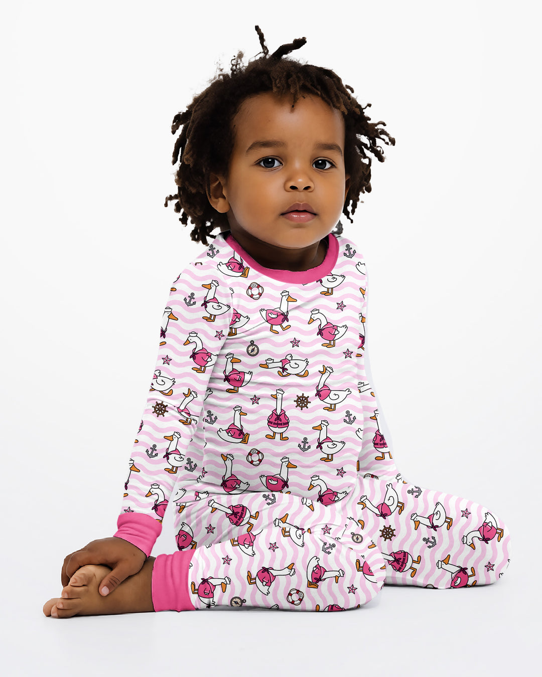 Silly Goose Sailor Bamboo Two Piece Long Sleeve Pajama Set