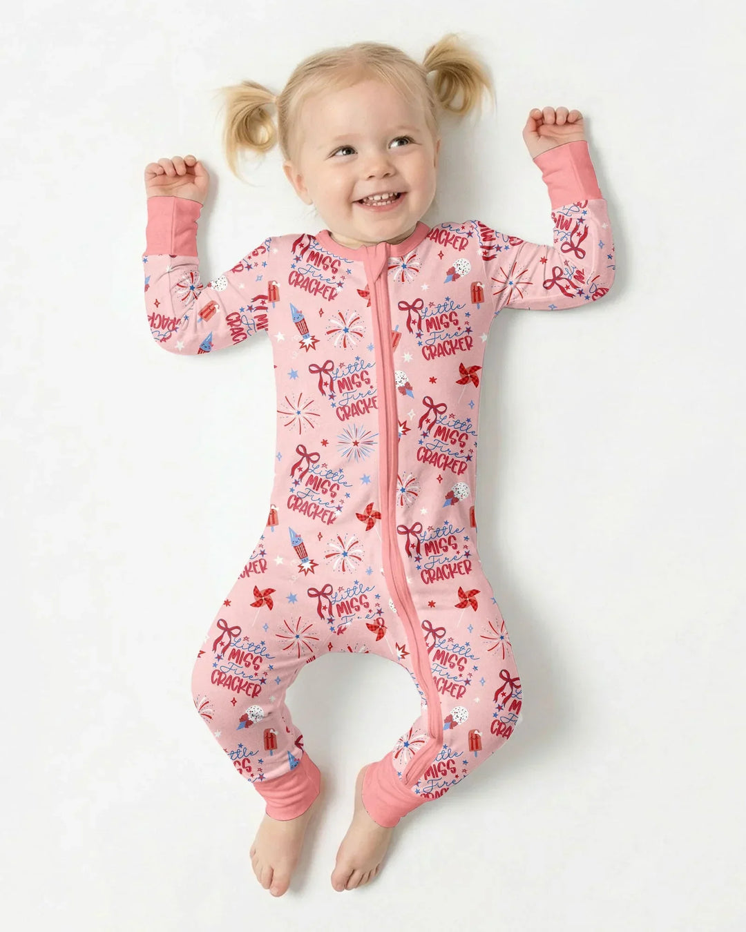 Little Miss Firecracker 4th July Bamboo Convertible Zippy