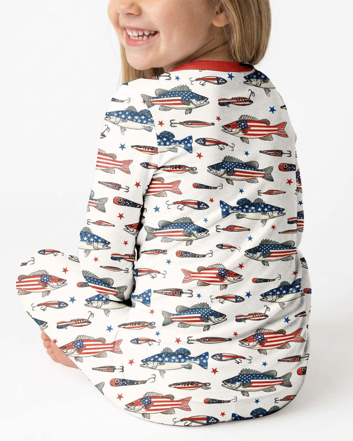 Hooked On Freedom Bamboo Two Piece Long Sleeve Pajama Set