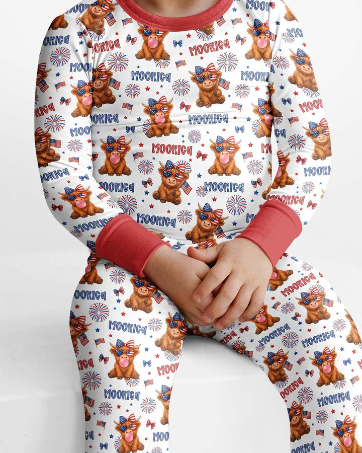Moo-Rica Cowgirl Bamboo Two Piece Long Sleeve Pajama Set