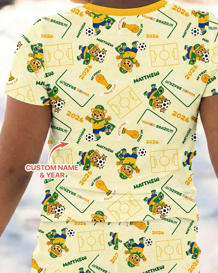 My First World Cup Bamboo Two Piece Short Sleeve Pajama Set