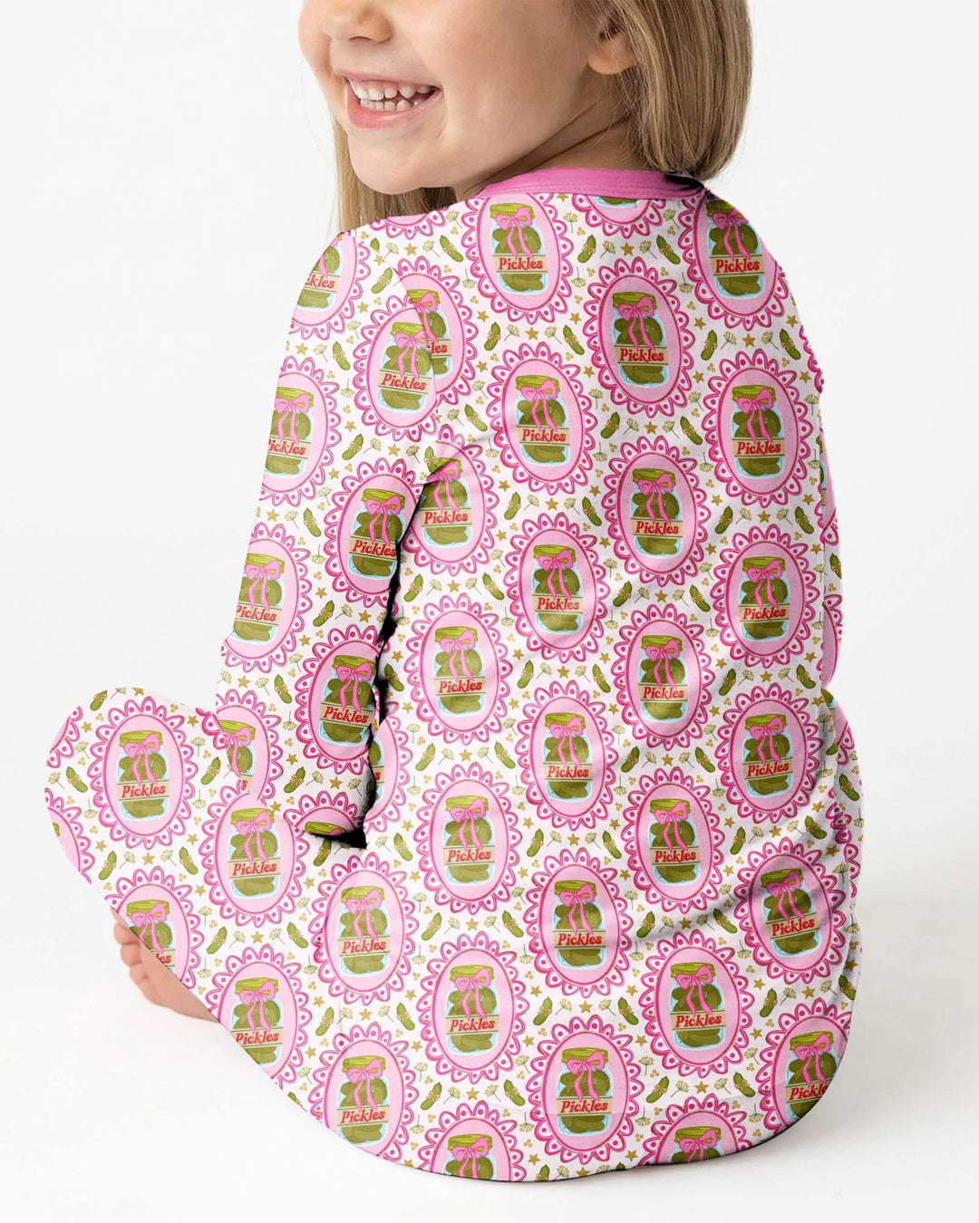 Pickle Coquette Bamboo Two Piece Long Sleeve Pajama Set