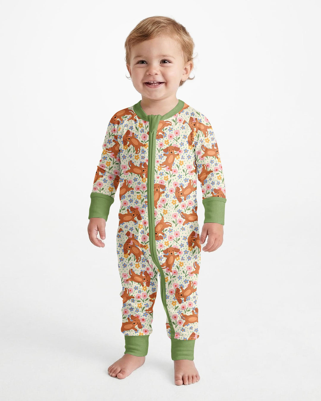 Dachshund Blooms Family Matching Bamboo Convertible Zippy