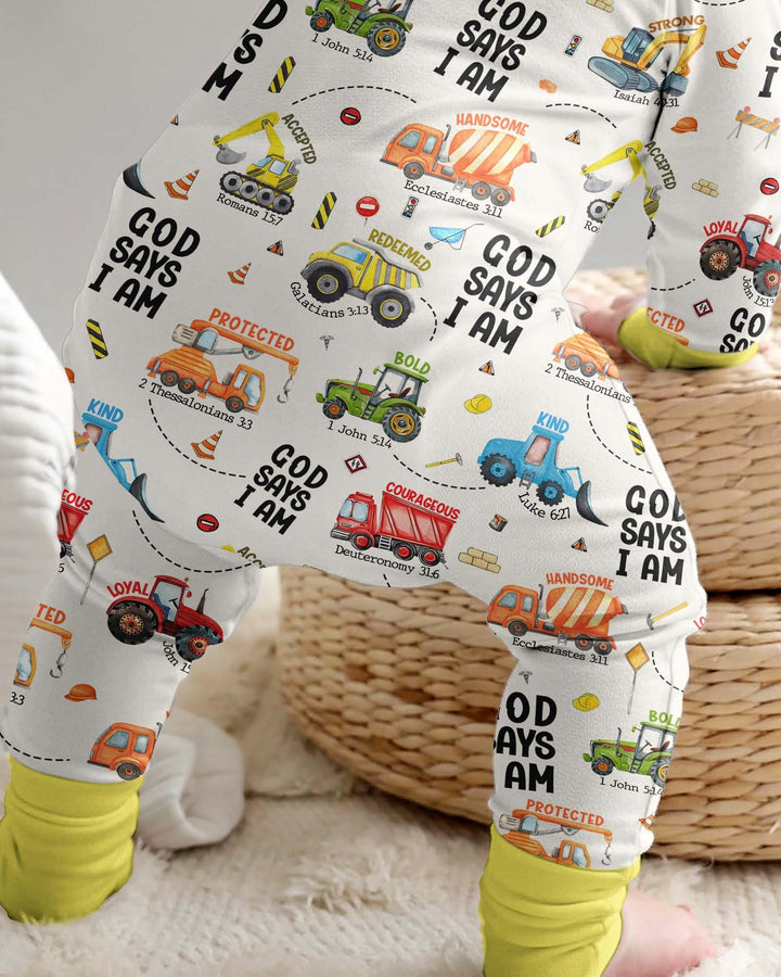 God Says I Am Boy Bamboo Convertible Zippy