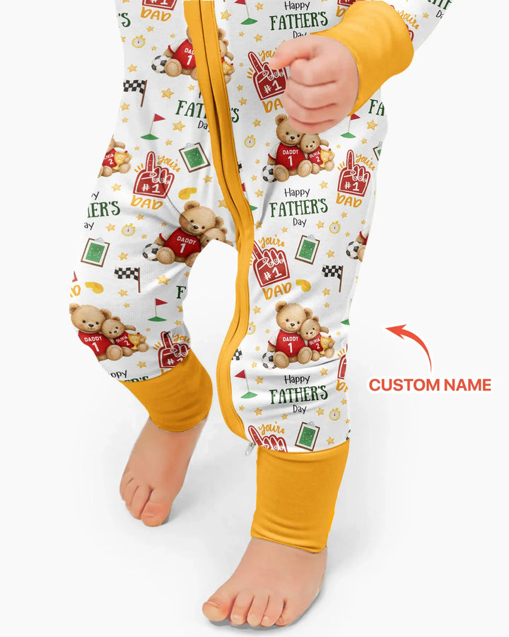 You're #1 Dad Daddy & Me Matching Bamboo Convertible Zippy