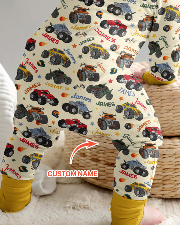 Personalized Monster Truck Bamboo Convertible Zippy