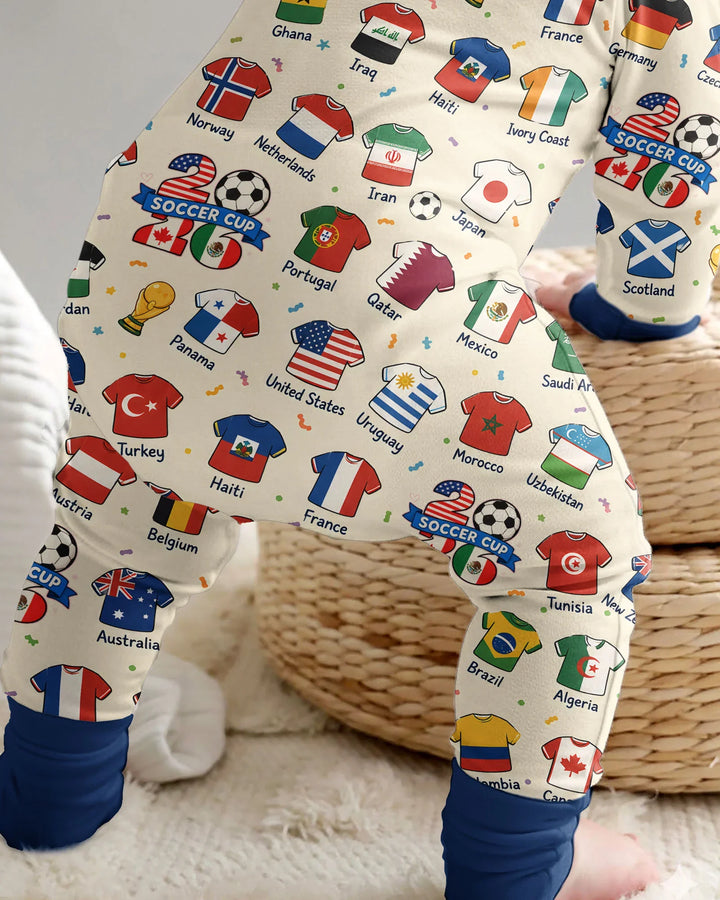 2026 Soccer World Jersey Flag Bamboo Convertible Zippy
