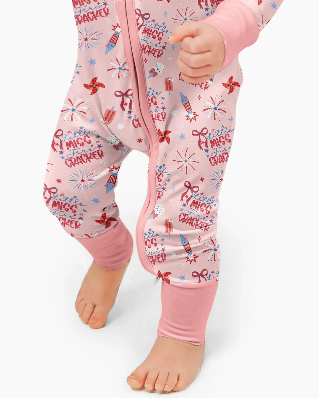 Little Miss Firecracker 4th July Bamboo Convertible Zippy