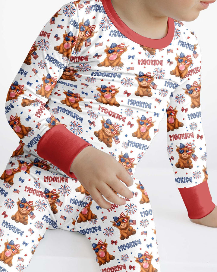 Moo-Rica Cowgirl Bamboo Two Piece Long Sleeve Pajama Set